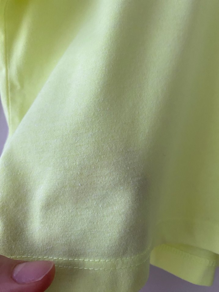 Sarı Kısa Kollu Basic Kadın Tişört - Görsel 3