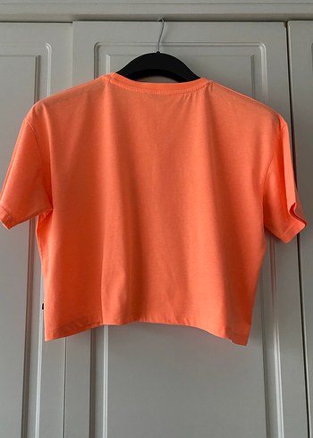 Turuncu Mini Kısa Kollu Basic Tişört - Görsel 2