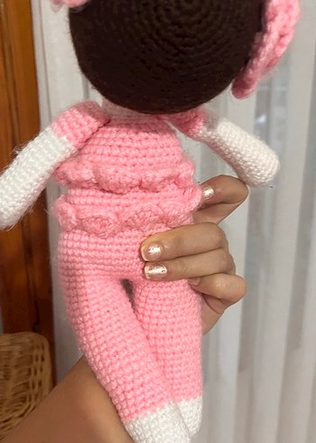 Diğer Pembe el Örgü Bebek Oyuncak