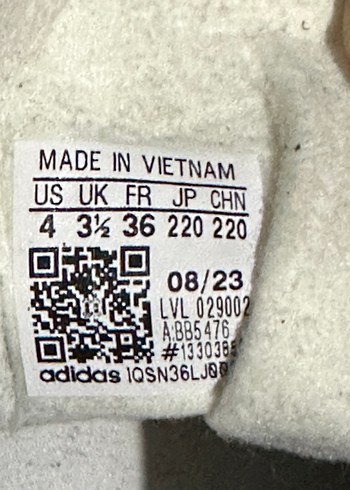 Kadın Siyah Spor ADİDASAyakkabı Tokalı - Görsel 4