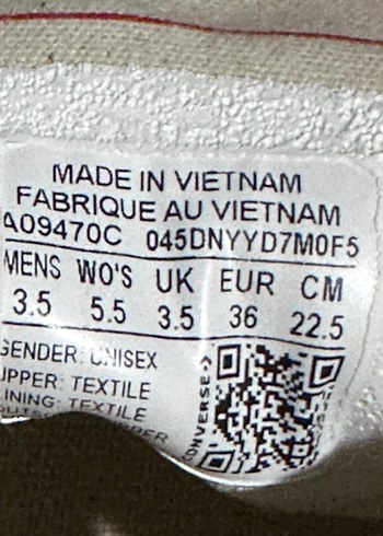 Kadın Yeşil Minimalist CONVERSESpor Ayakkabı - Görsel 4