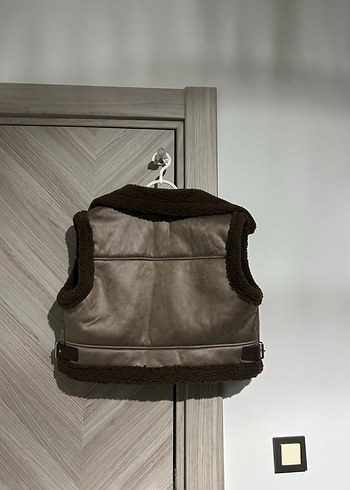 Kemerli Kolsuz Deri Kadın Ceket - Görsel 3