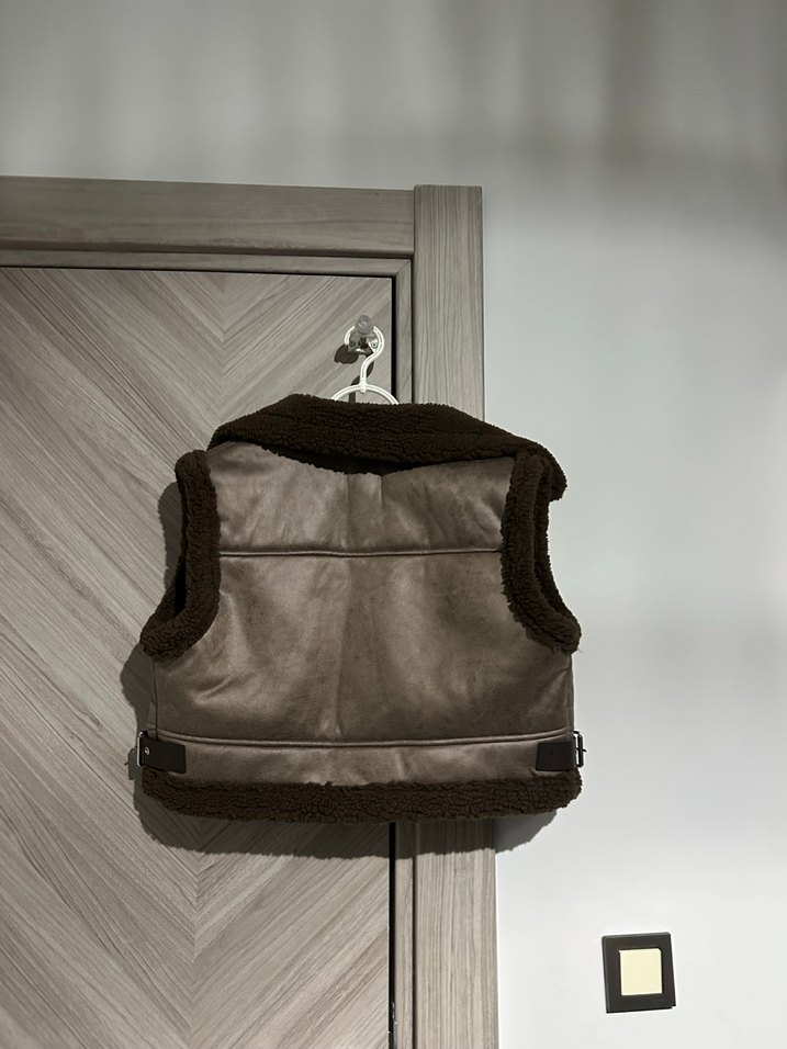 Kemerli Kolsuz Deri Kadın Ceket - Görsel 3