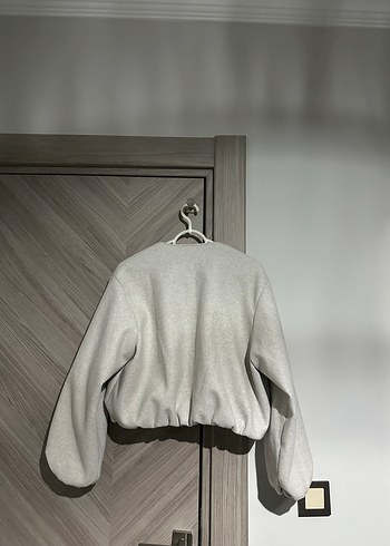 Gri Fermuarlı Kadın Ceket - Görsel 3