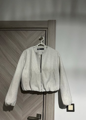 Gri Fermuarlı Kadın Ceket - Görsel 2