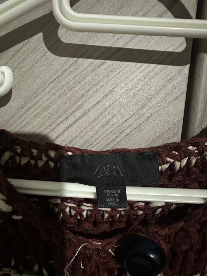 Bordo Çizgili Salaş Triko Kazak - Görsel 3