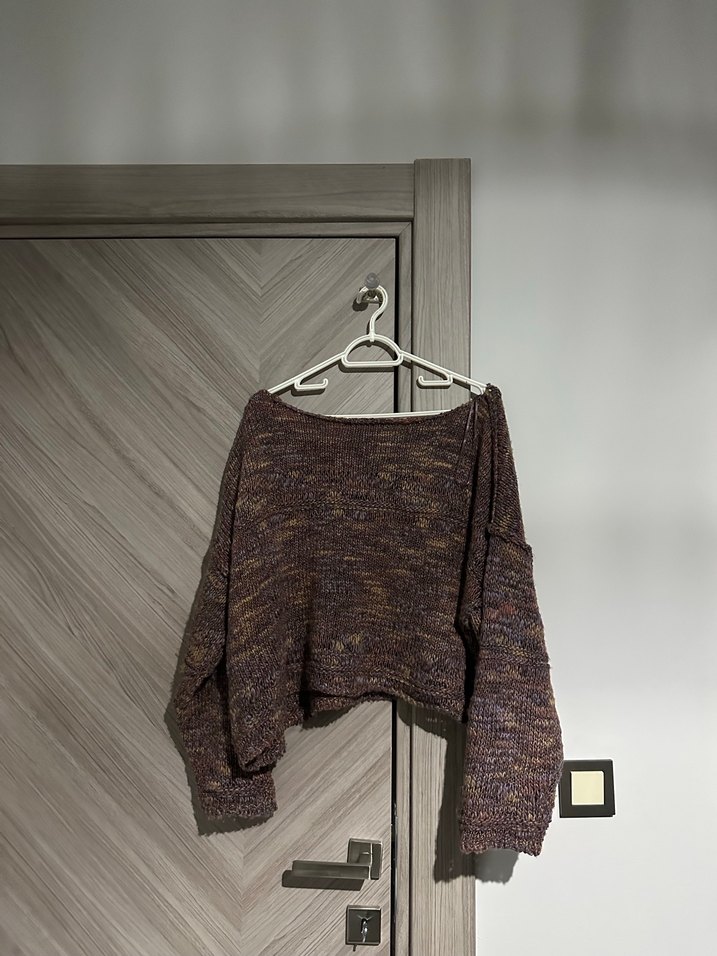 Kadın Kahverengi Mini Örgü Kazak - Görsel 2