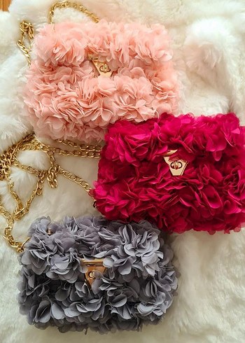 Beyaz Fırfırlı Çiçekli Kadın Çanta - Görsel 2