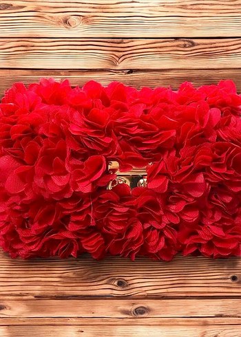 Beyaz Fırfırlı Çiçekli Kadın Çanta - Görsel 3