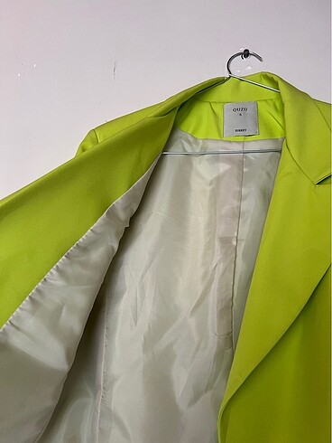 Quzu Quzu Neon Sarı Blazer Ceket