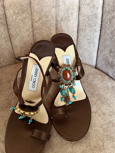Jimmy Choo Jimmy Choo Taşlı Abiye Topuklu Ayakkabı