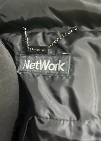 Network Network marka Kürklü Siyah Uzun Kadın Kışlık Mont