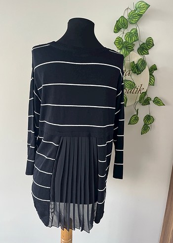 Adl marka Siyah Çizgili  Triko - Görsel 2