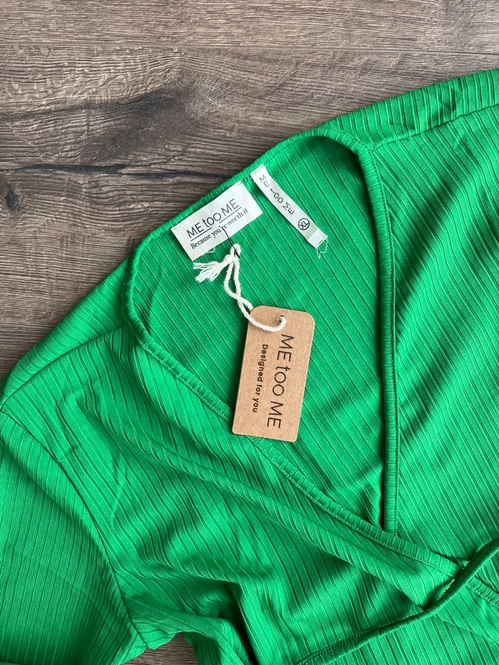 Kadın Yeşil Uzun Bol Kesim takım s m l xl var - Görsel 4