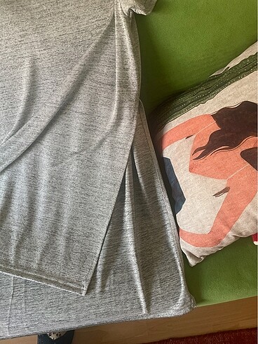 H&M Bluz yumuşak giyimli parlak gri