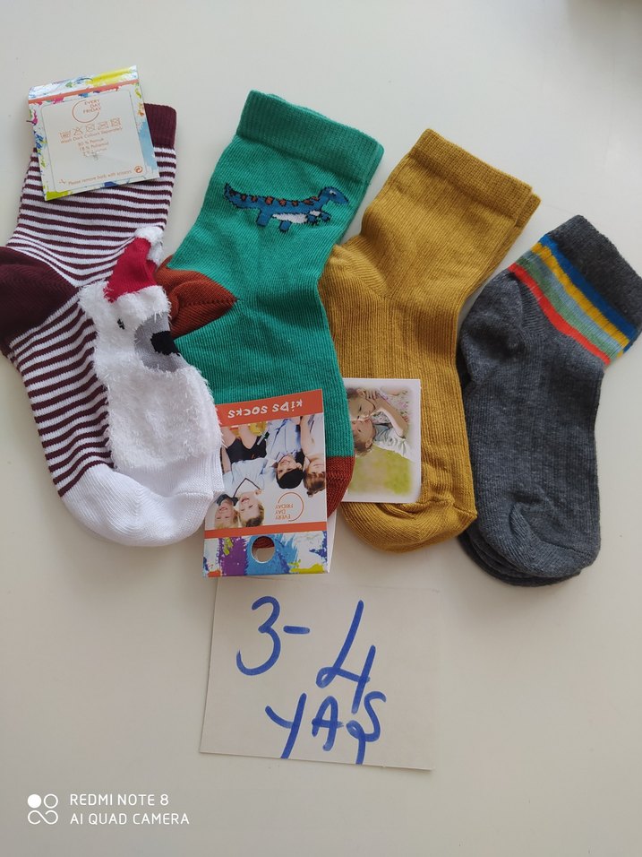 Erkek Çocuk Renkli Desenli Çorap Seti - Görsel 2