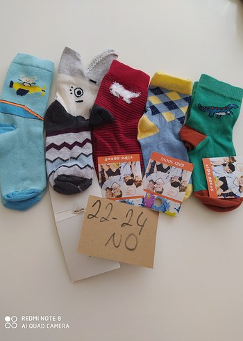 Erkek Çocuk Çok Renkli Baskılı Çorap 5'li Set - Görsel 2