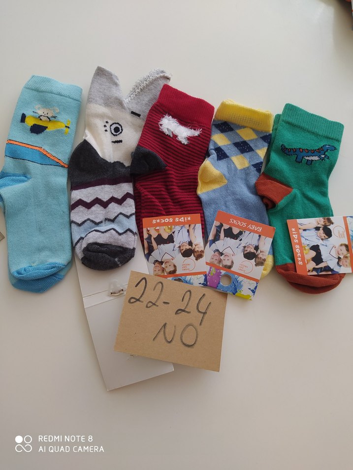 Erkek Çocuk Çok Renkli Baskılı Çorap 5'li Set - Görsel 3