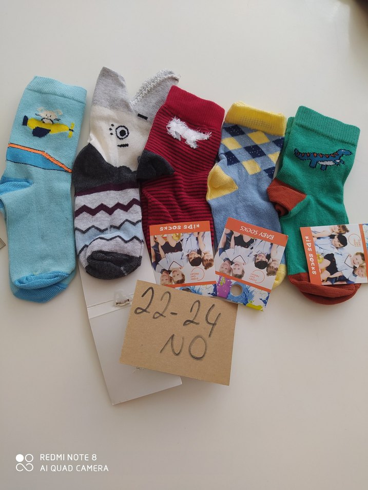 Erkek Çocuk Çok Renkli Baskılı Çorap 5'li Set - Görsel 2