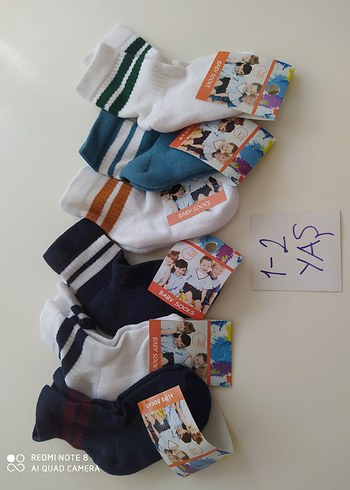 Renkli Desenli Erkek Çocuk Çorapları 1-2 Yaş - Görsel 2