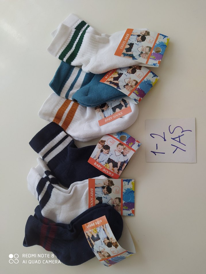 Renkli Desenli Erkek Çocuk Çorapları 1-2 Yaş - Görsel 2
