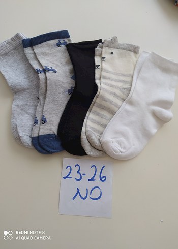 Erkek Çocuk Gri Çorap Seti 6'lı - Görsel 2