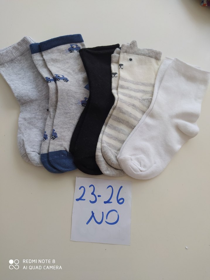 Erkek Çocuk Gri Çorap Seti 6'lı - Görsel 2