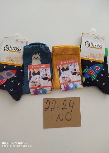 Erkek Çocuk Renkli Baskılı Çorap 22-24 - Görsel 2