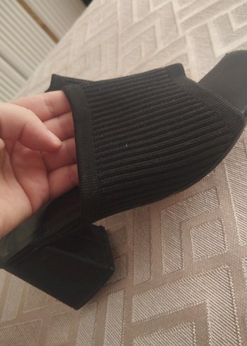 Siyah Tokalı Kadın Topuklu Sandalet - Görsel 6