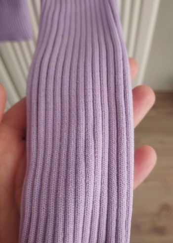 Mor Pilili Balıkçı Yaka Triko Kazak - Görsel 2