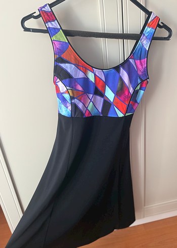 Çok Renkli Drapeli Spor Mayo Elbise - Görsel 3