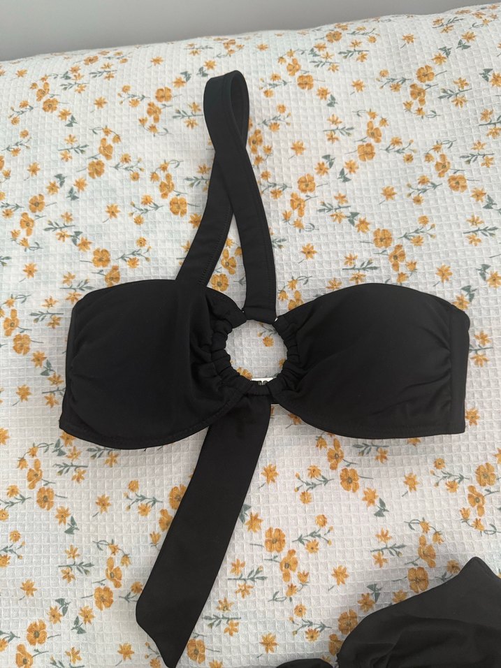 Siyah Kemerli Mini Kadın Mayo - Görsel 2