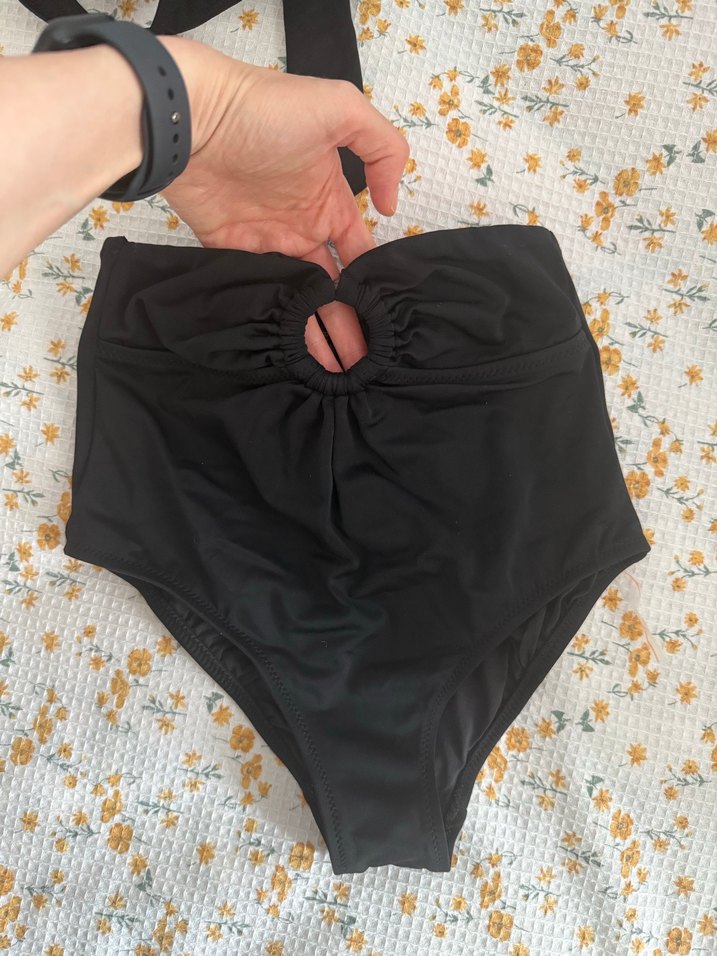 Siyah Kemerli Mini Kadın Mayo - Görsel 5