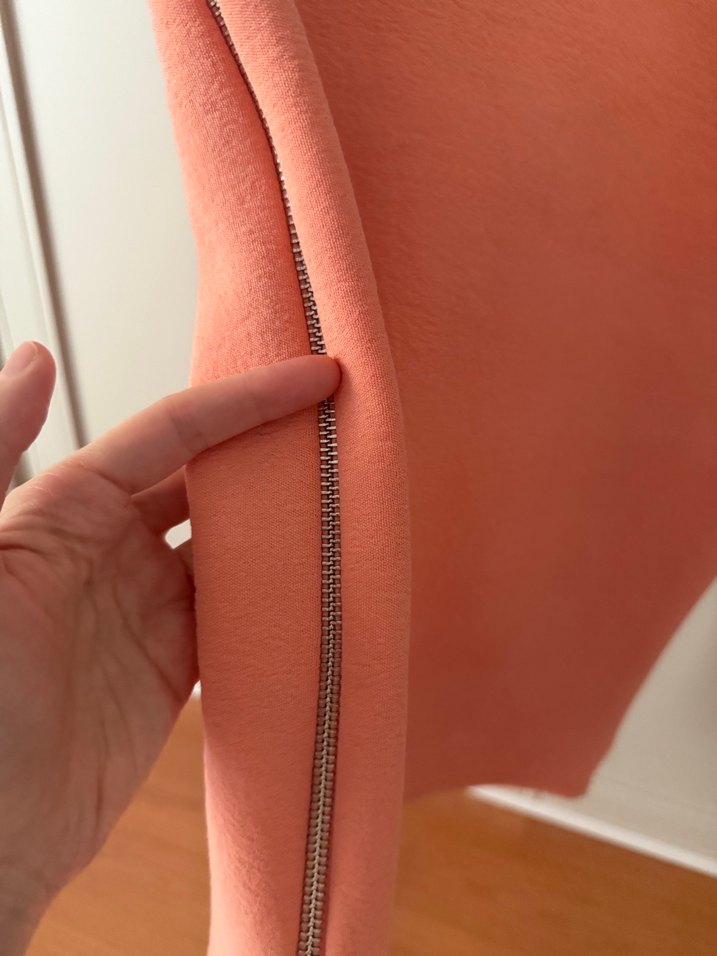 Pembe Midi Esnek Kumaş Etek - Görsel 2