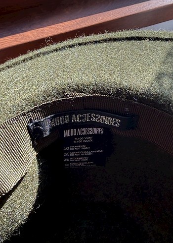 Tokalı Yeşil Yün Kadın Şapka - Görsel 4