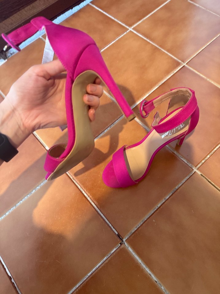 ADL Pembe Stiletto Topuklu Kadın Abiye Ayakkabı - Görsel 3