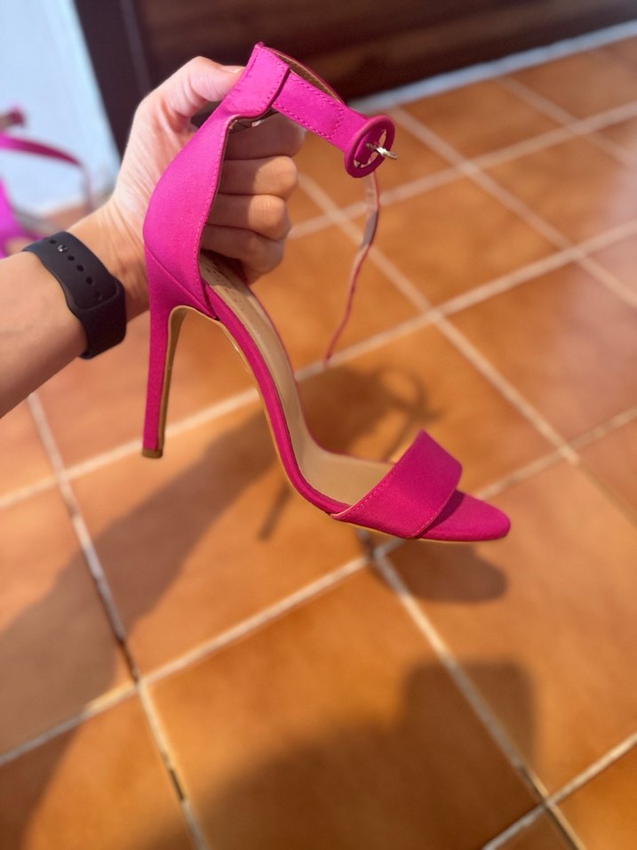 ADL Pembe Stiletto Topuklu Kadın Abiye Ayakkabı - Görsel 5