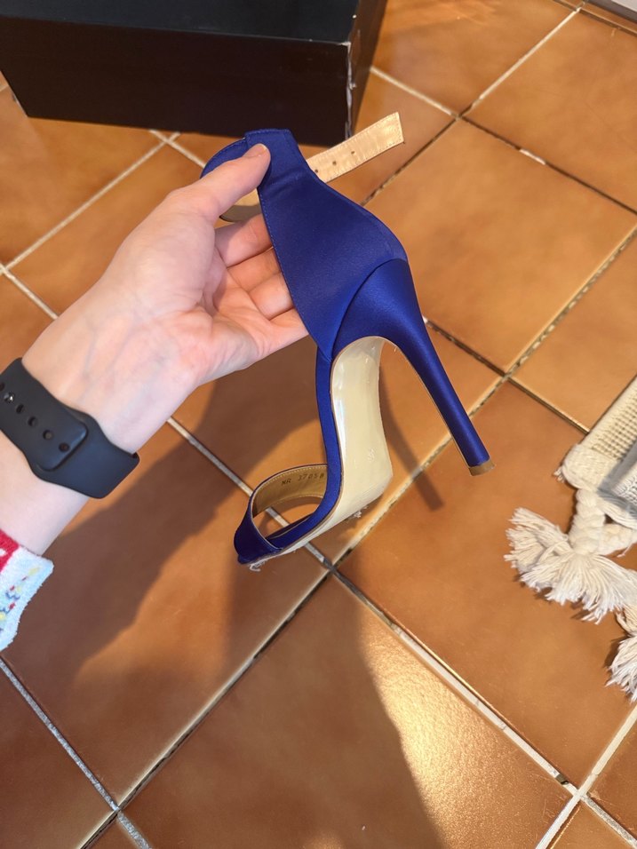 ADL nightzoom  Koyu Mavi Süet Topuklu Kadın Ayakkabı - Görsel 3