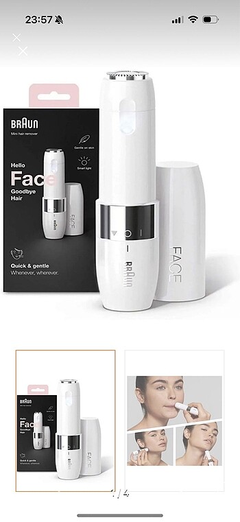Braun mini yüz tüy alma cihazı