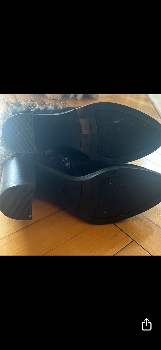 Kahverengi Leopar Desenli Kürklü Süet Topuklu Bot - Görsel 5