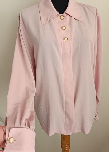 American Vintage Düğmeli Vintage Pembe Kadın Gömlek