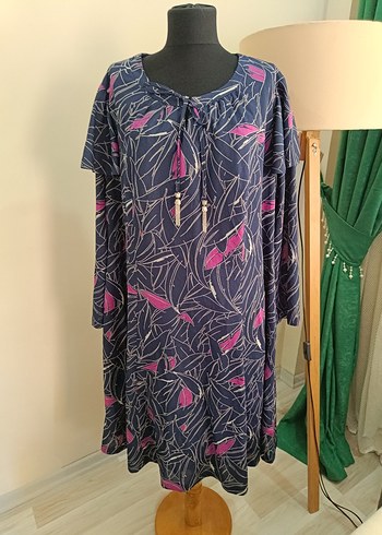 Uzun Kollu Mor Bohem Salaş Elbise - Görsel 12