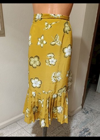 Vintage Love Çiçek Desenli vintage Midi Etek