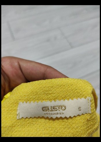 m Beden Sarı Nakışlı Kemerli Mini Bohem Elbise