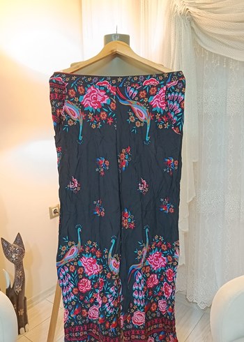 Vintage Love Nakışlı ve Dantel Detaylı Bohem Kadın Pantolon