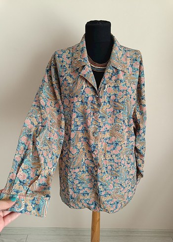 xl Beden Bohem Tarzı Uzun Kollu vintage Gömlek
