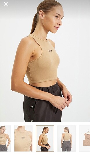 s Beden camel Renk Spor crop