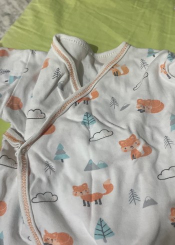 Turuncu Pamuklu Bebek Takımı - Görsel 2