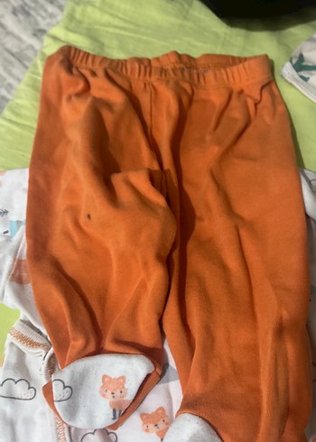 Turuncu Pamuklu Bebek Takımı - Görsel 3