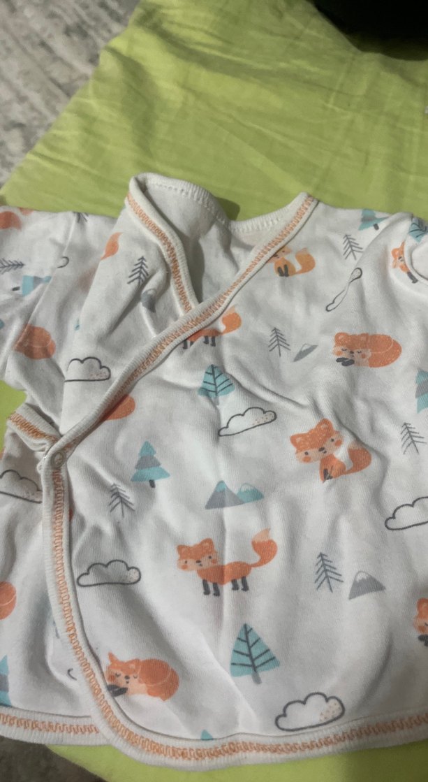 Turuncu Pamuklu Bebek Takımı - Görsel 2